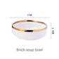 White Porcelain Plates Food Dinner Set Dishes Salad Soup Bowl Ceramic Plates and Bowls Set Tableware Set Service for 4/6/8