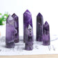 Hot Sale 1PC Natural Crystal Column Quartz Rock Mineral Specimen Crystal Point Quartz Rainbow Wand  Home Decor Reiki Healing Energy Stone