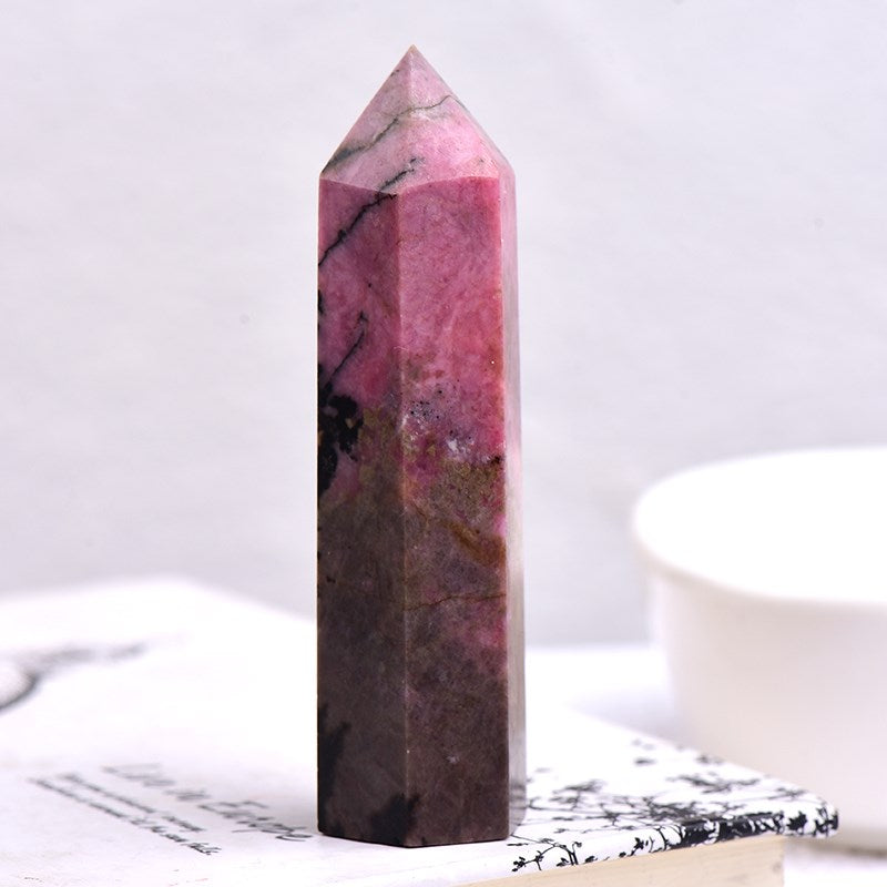 Hot Sale 1PC Natural Crystal Column Quartz Rock Mineral Specimen Crystal Point Quartz Rainbow Wand  Home Decor Reiki Healing Energy Stone