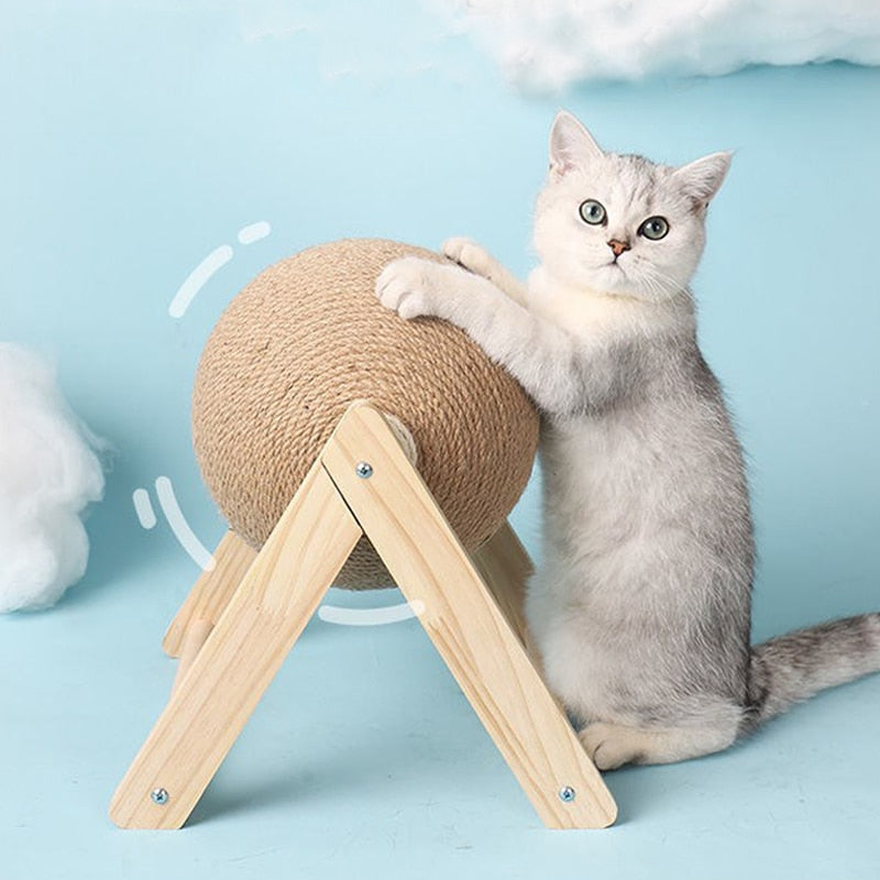 Pet supplies Cat Scratching Ball Toy Kitten Sisal Rope Ball Board Grinding Paws Toys Cats Scratcher Wear-resistant