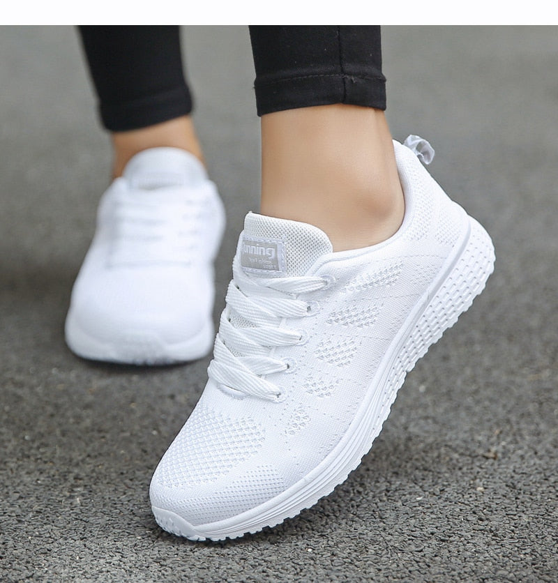 Women Sneakers Casual Shoes Flats Air Mesh Breathable Trainers Ladies Shoes Female Sneakers Women Shoes Basket Tenis Feminino