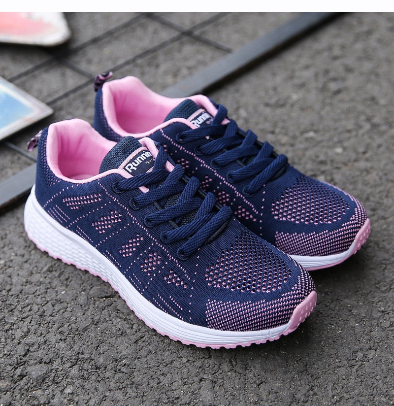 Women Sneakers Casual Shoes Flats Air Mesh Breathable Trainers Ladies Shoes Female Sneakers Women Shoes Basket Tenis Feminino