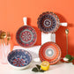 Bohemia Ceramic Salad Bowl With Handle Baking Bowl Cereal Fruit Bowl Solid Color Dessert Soup Noodle Bowl Microwave Oven