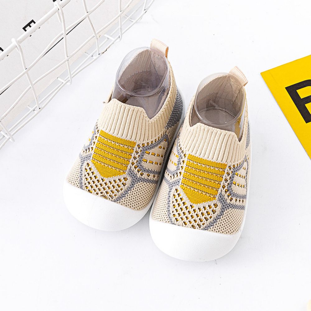 Baby Shoes Anti-slip Breathable Infant Crib Floor Socks with Rubber Sole for Children Girls Boys Mesh Shoes Soft Bottom Slippers