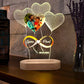 Valentine's Day Personalized 3D Lamp Custom Photo Night Light Heart LED Lamp Name Date On Anniversary Wedding Valentin Day Gift For Her or Him