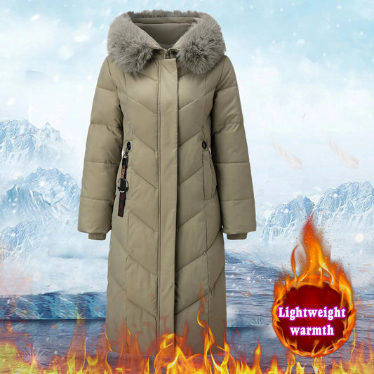 Fleece Jacket inside Pockets Women  Long Winter Coat Vest Long Sleeve Warm Down Hooded Winter Jackets for Women