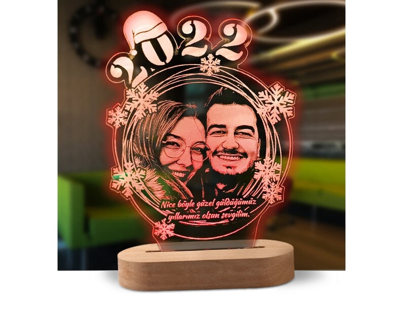 Valentine's Day Personalized 3D Lamp Custom Photo Night Light Heart LED Lamp Name Date On Anniversary Wedding Valentin Day Gift For Her or Him