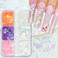Valentines Day Mixed Love Heart Nail Glitter Red Flake Sequin Powder Decorative Accessories For Professional Nail Art Supplies