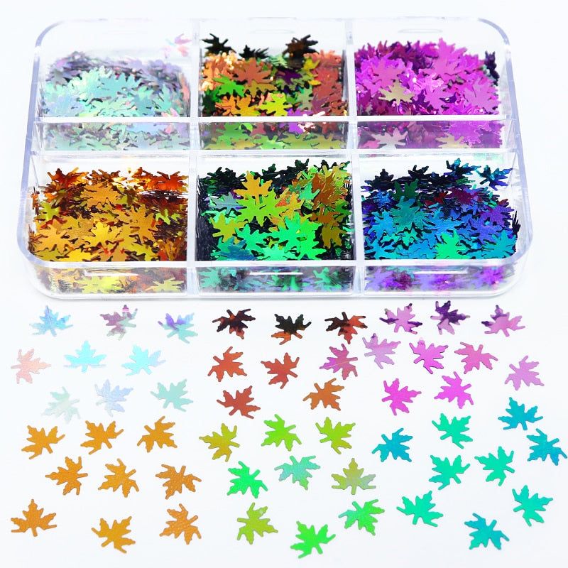 Valentines Day Mixed Love Heart Nail Glitter Red Flake Sequin Powder Decorative Accessories For Professional Nail Art Supplies