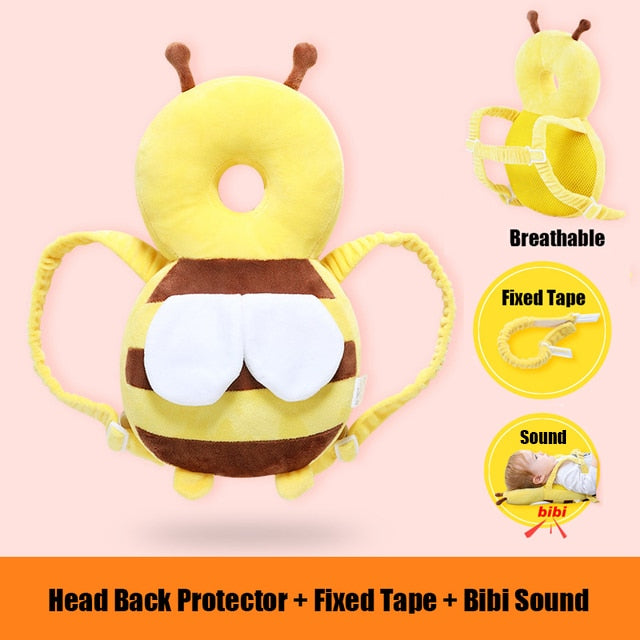 Head Back Protector Baby Protect Pillow Learn Walk Head Protector  Cushion Anti Fall Backward Cap Carry Cartoon Kids Safe Bibi