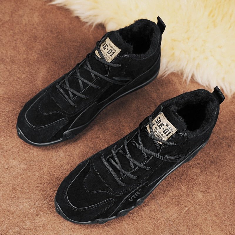 2025 New Men Shoes Casual Shoes Ankle Boots Winter Warm Designer Fashion Loafers Lace Up Shoes Men Boots Men Sneakers Non-slip