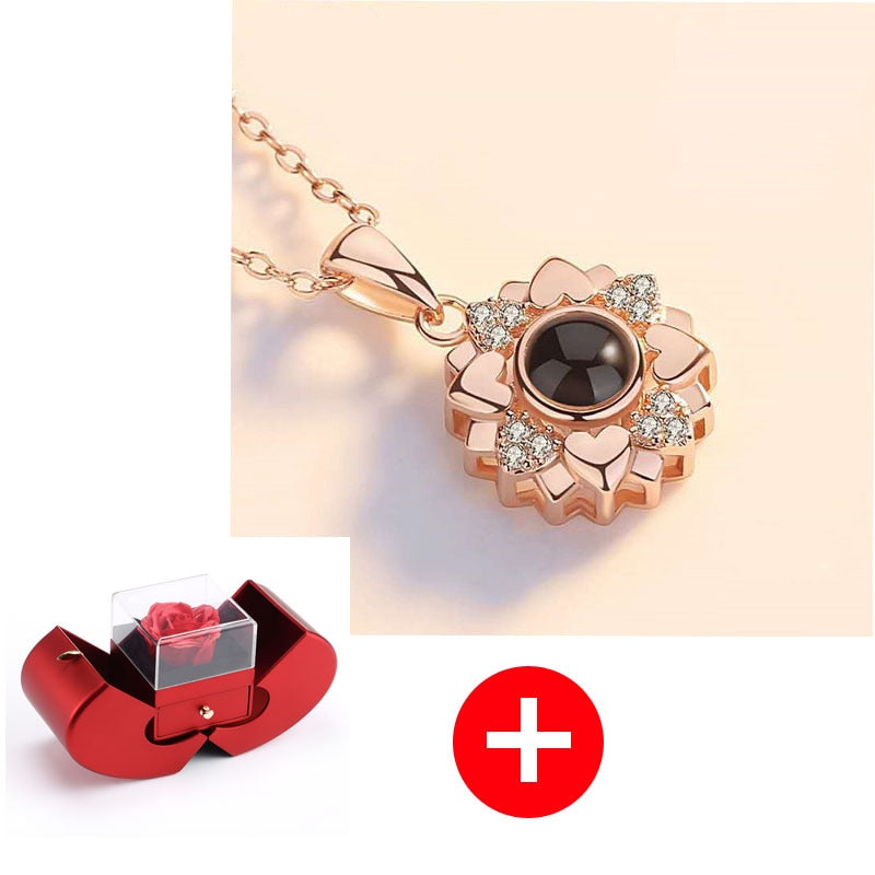 Valentine's Day 2025 Eternal Flower Apple Jewelry Box Christmas Gift Box Rose Flower Birthday Party