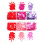 Valentines Day Mixed Love Heart Nail Glitter Red Flake Sequin Powder Decorative Accessories For Professional Nail Art Supplies
