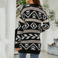 Women Fashion Autumn And Winter Temperament Lozenge Loose Sweater In Long Knit Cardigan Coat Casacos De Inverno Feminino