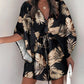 2023 Summer Boho Dresses Women Casual Flora Print Batwing Sleeve Lace-Up Dress Sexy V Neck Loose Ladies Beach Mini Dress Vestido