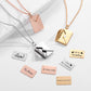 Valentine's Day Love Letter Envelope Pendant Necklace Customized Stainless Steel Jewelry Confession Love You for Valentine Day Mother Day Gift