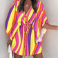 2023 Summer Boho Dresses Women Casual Flora Print Batwing Sleeve Lace-Up Dress Sexy V Neck Loose Ladies Beach Mini Dress Vestido