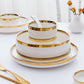 White Porcelain Plates Food Dinner Set Dishes Salad Soup Bowl Ceramic Plates and Bowls Set Tableware Set Service for 4/6/8