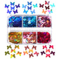 Valentines Day Mixed Love Heart Nail Glitter Red Flake Sequin Powder Decorative Accessories For Professional Nail Art Supplies