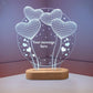 Valentine's Day Personalized 3D Lamp Custom Photo Night Light Heart LED Lamp Name Date On Anniversary Wedding Valentin Day Gift For Her or Him