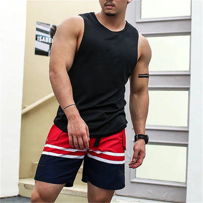 Men Tank Tops T Shirt Fitness Jogging Sportswear Sleeveless Singlets  Summer Oversized Quick Dry Gym Vest For Men Clothing