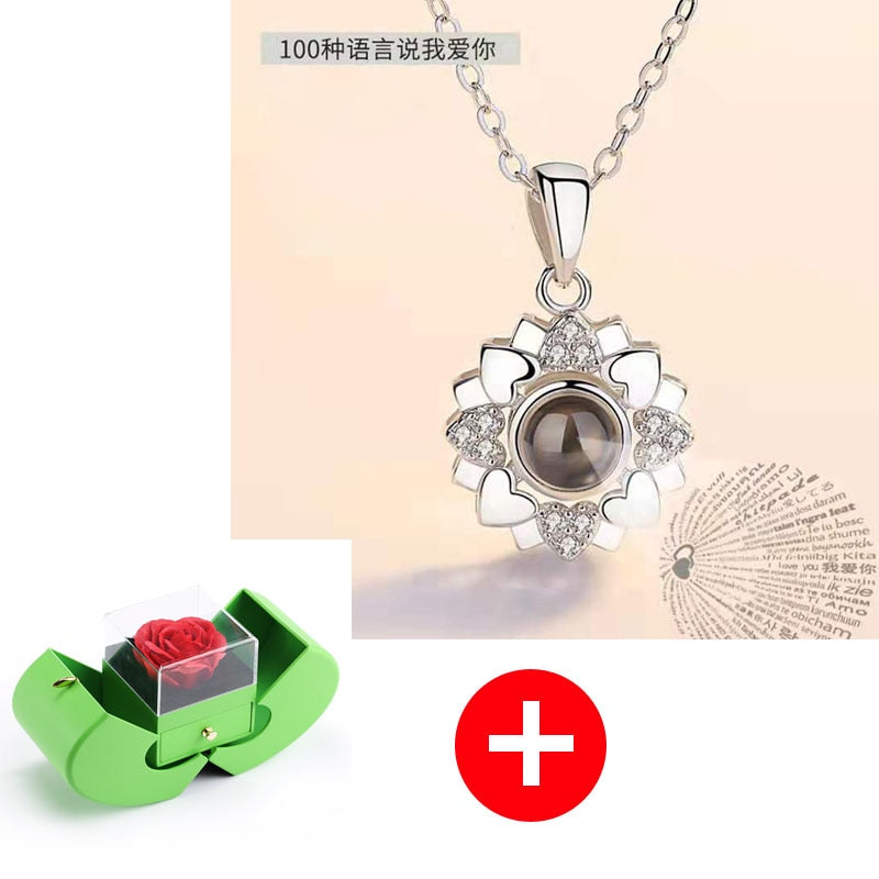 Valentine's Day 2025 Eternal Flower Apple Jewelry Box Christmas Gift Box Rose Flower Birthday Party