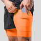 2025 New Street Fashion Shorts In1 Double Layer Quick Dry Sports Style Fitness Jogging Workout Men& Casual Shorts