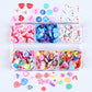 Valentines Day Mixed Love Heart Nail Glitter Red Flake Sequin Powder Decorative Accessories For Professional Nail Art Supplies