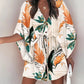 2023 Summer Boho Dresses Women Casual Flora Print Batwing Sleeve Lace-Up Dress Sexy V Neck Loose Ladies Beach Mini Dress Vestido