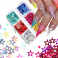 Valentines Day Mixed Love Heart Nail Glitter Red Flake Sequin Powder Decorative Accessories For Professional Nail Art Supplies