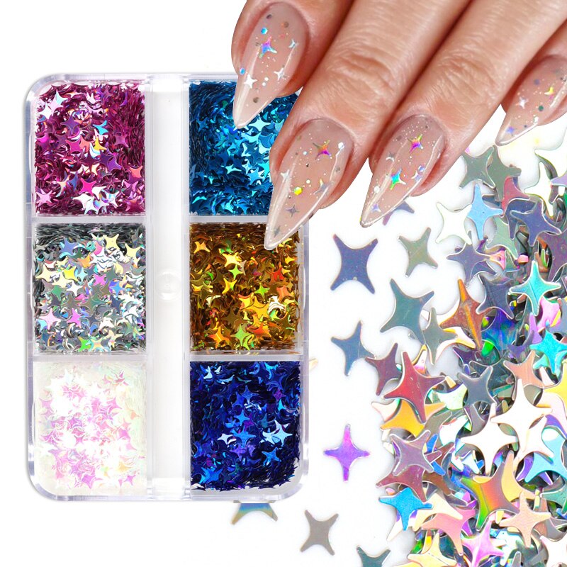 Valentines Day Mixed Love Heart Nail Glitter Red Flake Sequin Powder Decorative Accessories For Professional Nail Art Supplies
