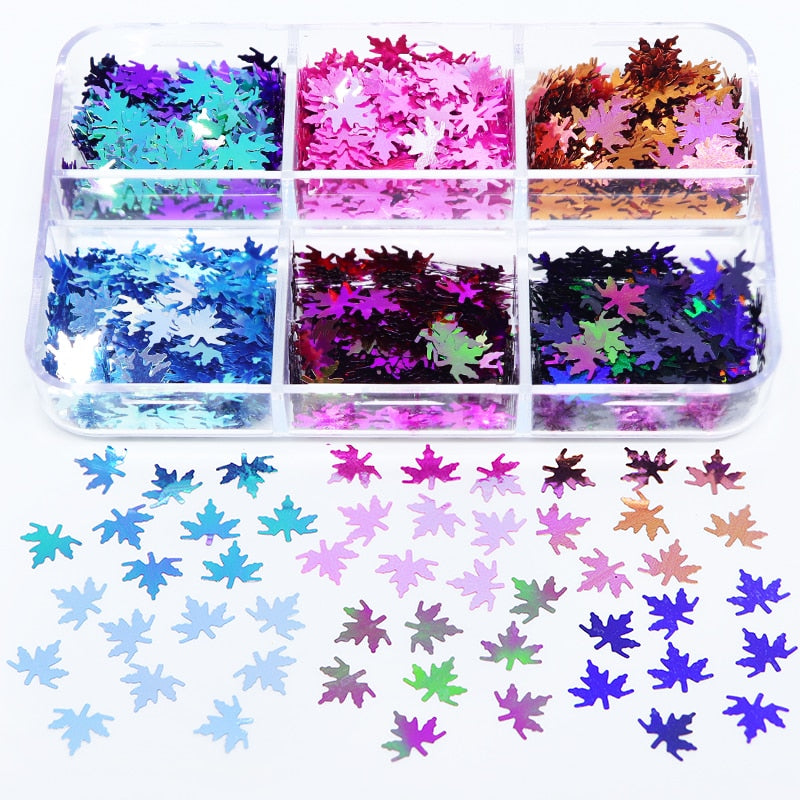 Valentines Day Mixed Love Heart Nail Glitter Red Flake Sequin Powder Decorative Accessories For Professional Nail Art Supplies