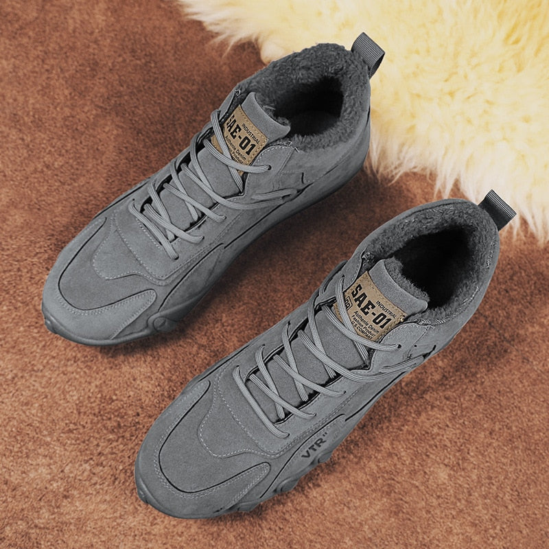 2025 New Men Shoes Casual Shoes Ankle Boots Winter Warm Designer Fashion Loafers Lace Up Shoes Men Boots Men Sneakers Non-slip