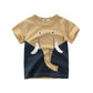 2025 Summer Cartoon Elephant T Shirt Boys Girls Animals Short Sleeve O-Neck T-Shirts Kids Clothes Toddler Cotton Tops