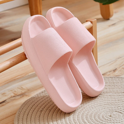 Thick Platform Bathroom Home Slippers Cloud Slippers Women Soft Sole EVA Indoor Slides Sandals 2021 Summer Non-slip Flip Flops