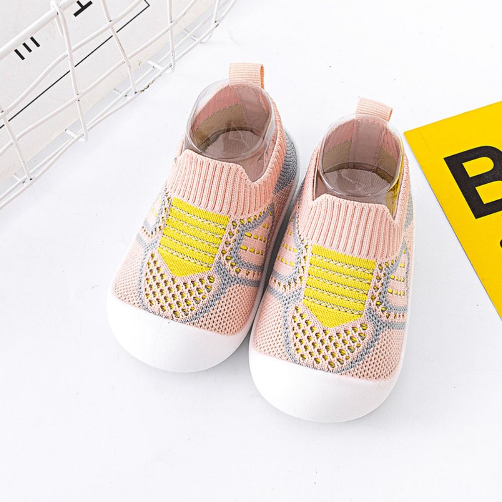 Baby Shoes Anti-slip Breathable Infant Crib Floor Socks with Rubber Sole for Children Girls Boys Mesh Shoes Soft Bottom Slippers