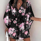 2023 Summer Boho Dresses Women Casual Flora Print Batwing Sleeve Lace-Up Dress Sexy V Neck Loose Ladies Beach Mini Dress Vestido