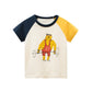 2025 Summer Cartoon Elephant T Shirt Boys Girls Animals Short Sleeve O-Neck T-Shirts Kids Clothes Toddler Cotton Tops