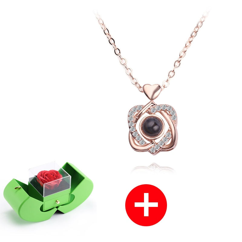 Valentine's Day 2025 Eternal Flower Apple Jewelry Box Christmas Gift Box Rose Flower Birthday Party