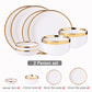White Porcelain Plates Food Dinner Set Dishes Salad Soup Bowl Ceramic Plates and Bowls Set Tableware Set Service for 4/6/8
