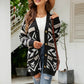 Women Fashion Autumn And Winter Temperament Lozenge Loose Sweater In Long Knit Cardigan Coat Casacos De Inverno Feminino