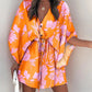 2023 Summer Boho Dresses Women Casual Flora Print Batwing Sleeve Lace-Up Dress Sexy V Neck Loose Ladies Beach Mini Dress Vestido