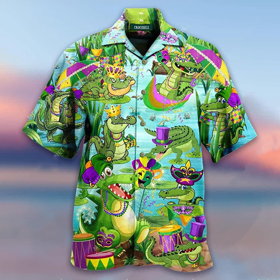 Summer Men&Shirts Cuban Collars Short Sleeves Fun Prints Open Animals Hawaiian Shirts Oversized Clothing Male Blouses