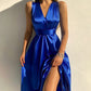 Women Prom Dresses Fashion Strappy V-neck Sexy Backless Evening Party Maxi Dress Elegant Ladies Clothing for Women Vestidos