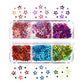 Valentines Day Mixed Love Heart Nail Glitter Red Flake Sequin Powder Decorative Accessories For Professional Nail Art Supplies