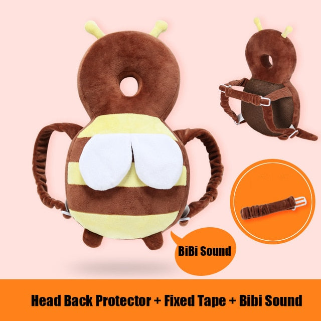 Head Back Protector Baby Protect Pillow Learn Walk Head Protector  Cushion Anti Fall Backward Cap Carry Cartoon Kids Safe Bibi