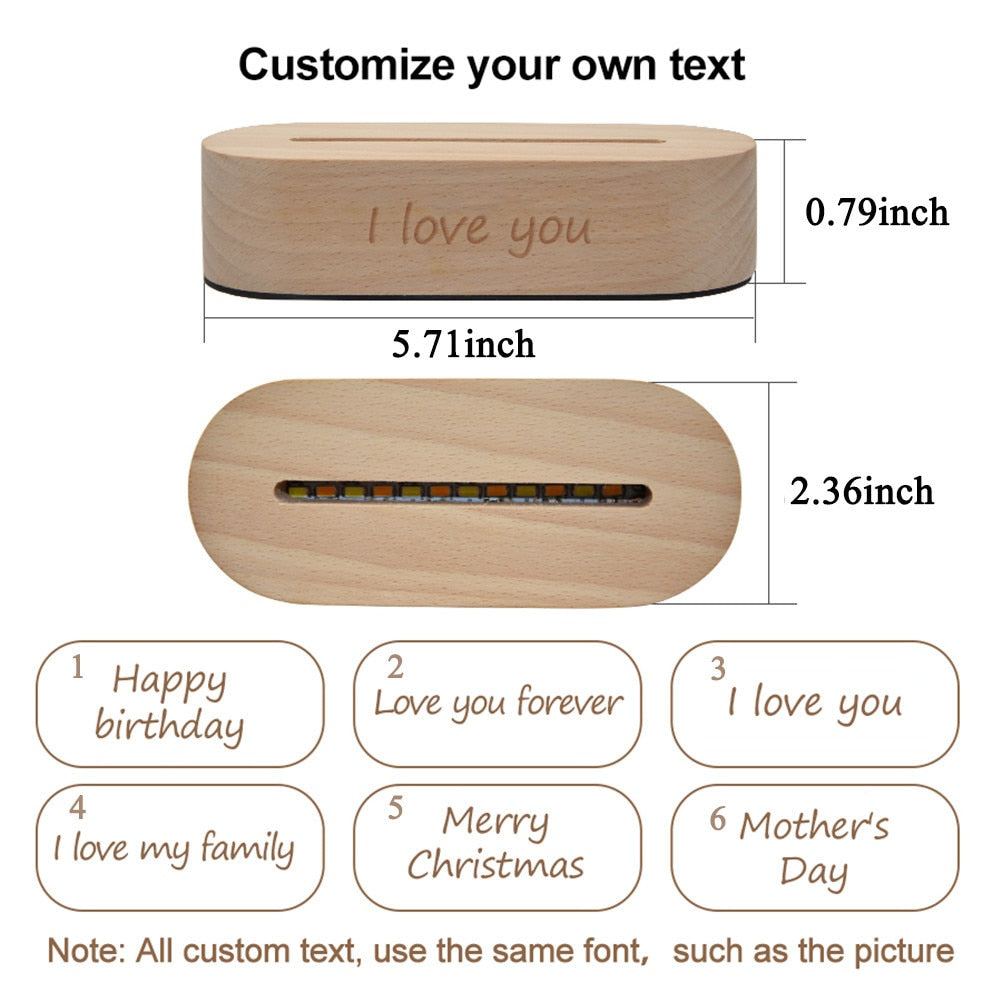 Valentine's Day Personalized 3D Lamp Custom Photo Night Light Heart LED Lamp Name Date On Anniversary Wedding Valentin Day Gift For Her or Him