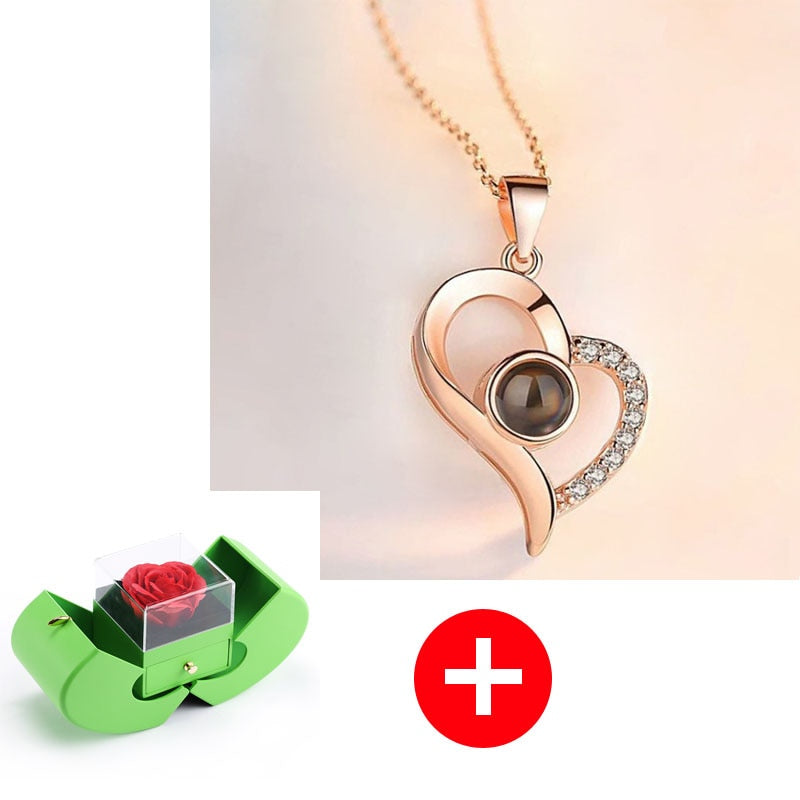 Valentine's Day 2025 Eternal Flower Apple Jewelry Box Christmas Gift Box Rose Flower Birthday Party