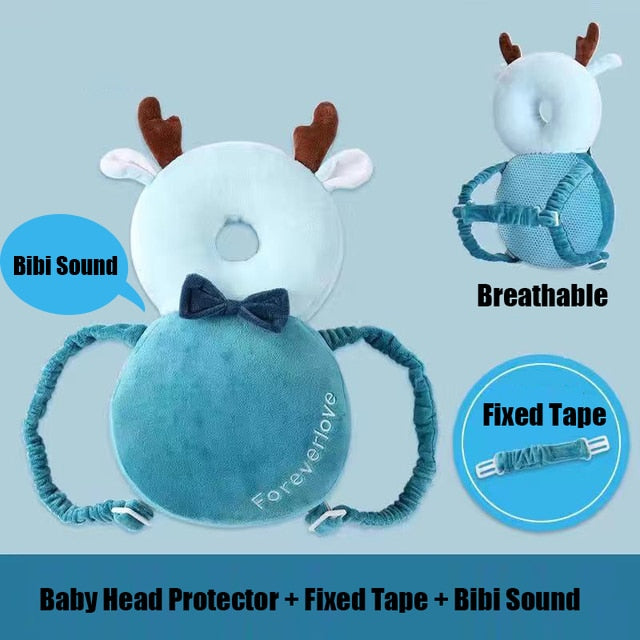Head Back Protector Baby Protect Pillow Learn Walk Head Protector  Cushion Anti Fall Backward Cap Carry Cartoon Kids Safe Bibi