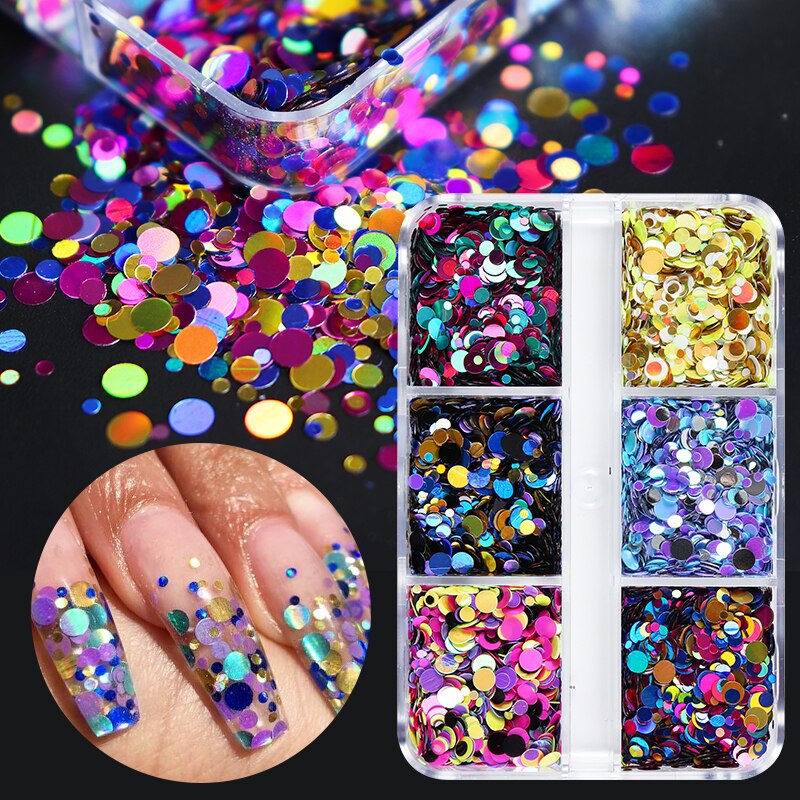 Valentines Day Mixed Love Heart Nail Glitter Red Flake Sequin Powder Decorative Accessories For Professional Nail Art Supplies